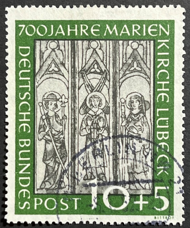 Germany, Fed Rep, 1951, Church Rebuilding, Used, Scott B316, Michel 139, F-VF