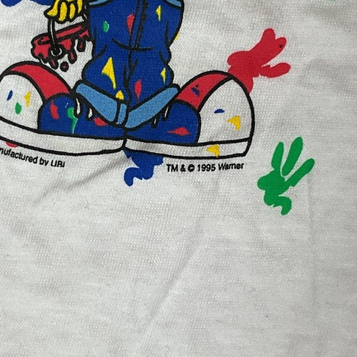 Vintage 1998 Warner Bro Tweety Bird Paint Splatter Tee Shirt NWT Childrens SZ M - Picture 3 of 6