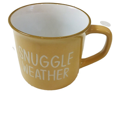 Snuggle Weather Coffee Mug Novelty New Ceramic Tea Hot Cocoa Cup Autumn Comforts