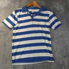 The Children's Place Boys Short Sleeve Blue & White Stiped Polo L10/12 Nautical