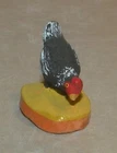 NEW Picking hen (black), 4 cm Santons Fouque