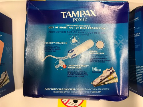 3 cajas de 36 tampones de protección regular contra fugas Tampax Pearl = 108 - Imagen 4 de 8
