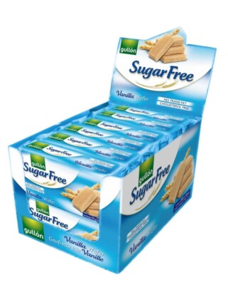 GULLON Sugar Free Trans Fat Free Vanilla Wafer 1 Box-12 pks (1 Pound & 9.39oz)
