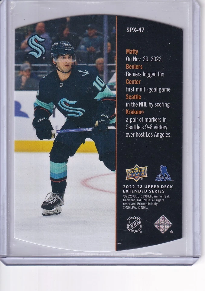 Matty Beniers, Seattle Kraken 2022-23 Extended Series SPX #SPX-47 - Image 2 of 2