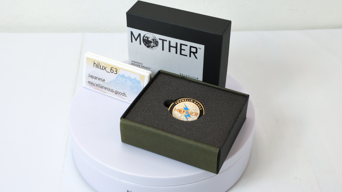Nintendo Hobonichi MOTHER Franklin Badge PROOF OF GUILD Authentic