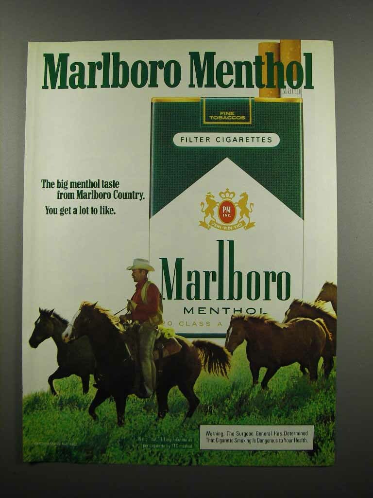 1983 Marlboro Menthol Cigarettes Ad