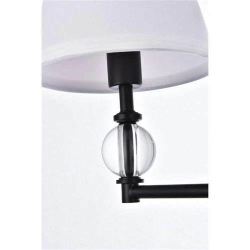 Living District Bethany 2-Light Metal Bath Sconce in Black and White - Picture 5 of 7
