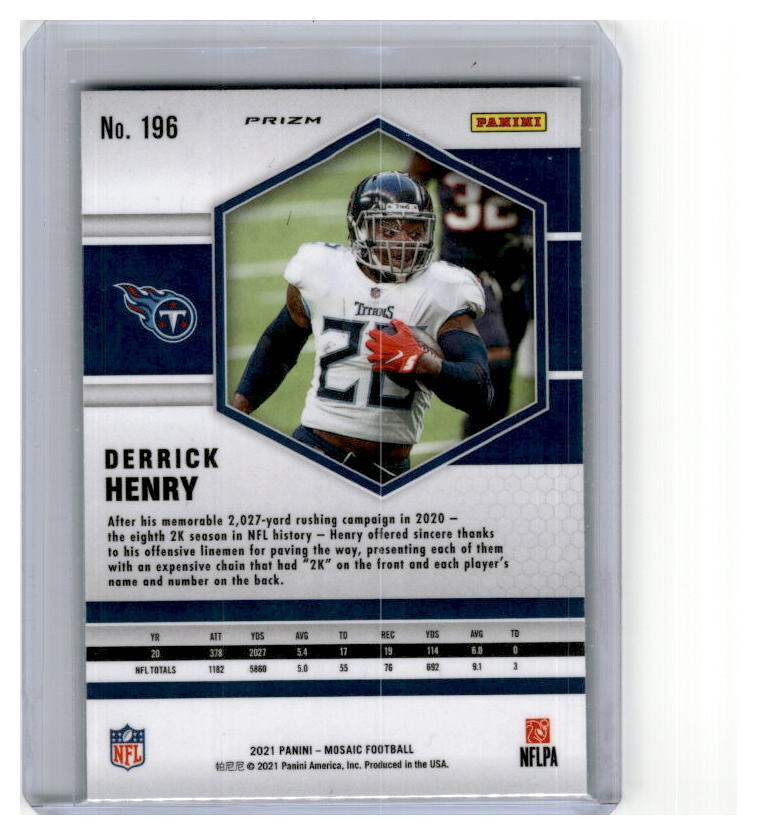 2021 MOsaic- Blue Reactive #196 Derrick Henry | eBay