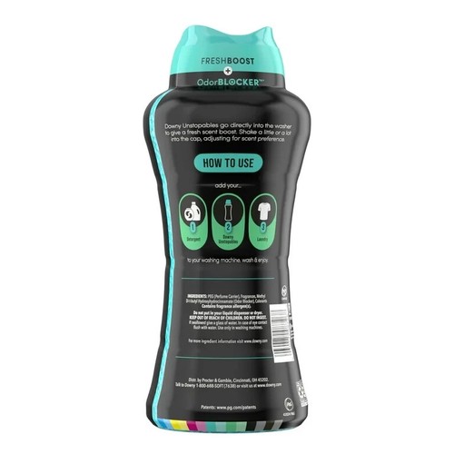Downy Unstopables in Wash Scent Booster Beads Fresh Scent 2 PACK 3.3oz Each - Picture 5 of 5