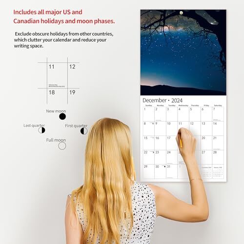 2024 2025 Wall Calendar 18 Months July 2024 - December 2025 Wall Calendar Mil... - Picture 4 of 6
