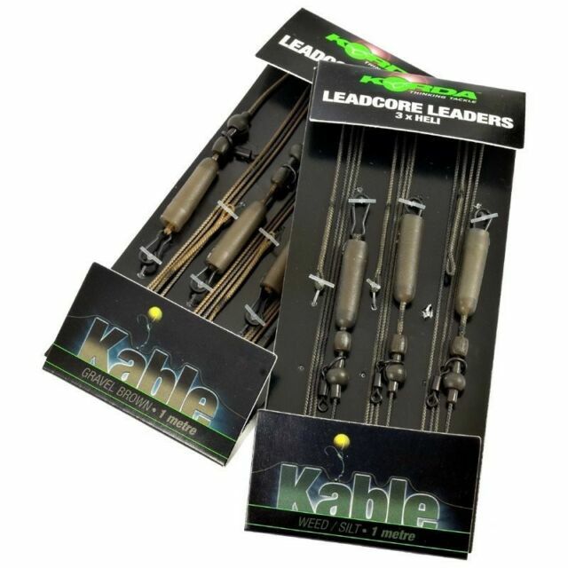 Korda 1m Leadcore Leader Helicopter Hali - Gravel Brown (LLHG)
