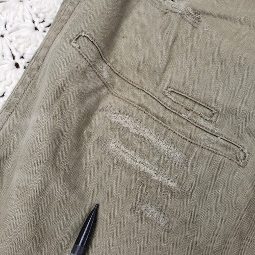 Polo Ralph Lauren Pantaloni da campo utility spina di pesce riparazioni patchwork verde 32x32 - Foto 9 di 18