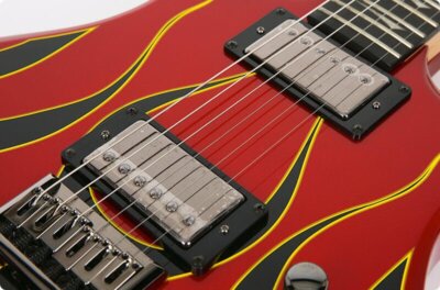 Kramer Pariah Double Cut HH Unique Design Graphic Fire Flame