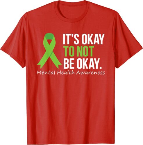 Its Okay To Not Be Okay Shirt Mental Health Awareness Ribbon T-Shirt - Picture 4 of 11