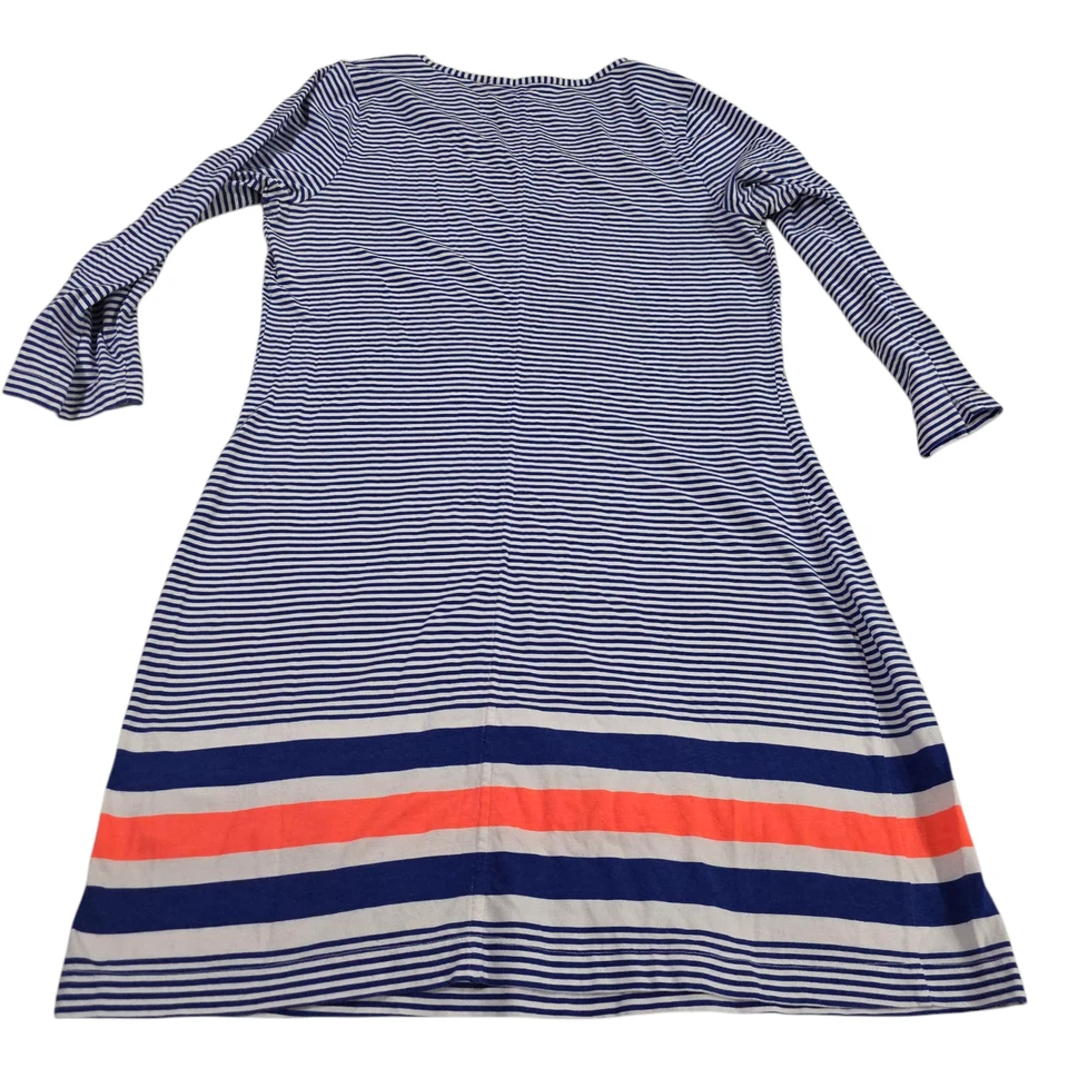 Vestido Lilly Pulitzer Shrt Mujer Azul L Algodón Manga Larga Rayas Faro Informal Foto 2 de 4