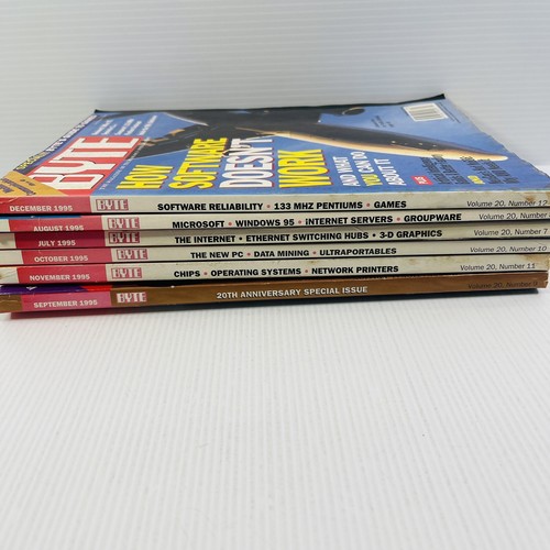 Byte The Worldwide Computer Authority Magazines July - Dec 1995 PC Apple Mac IT - Picture 7 of 7