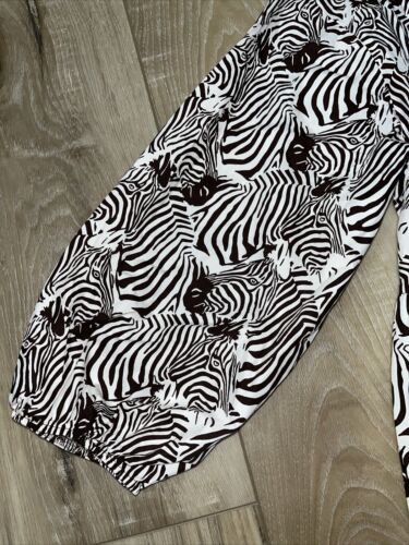 Anthropologie Maeve Bettina Tiered Shirt Dress Zebra Print Brown Ivory Size L - Bild 6 von 12