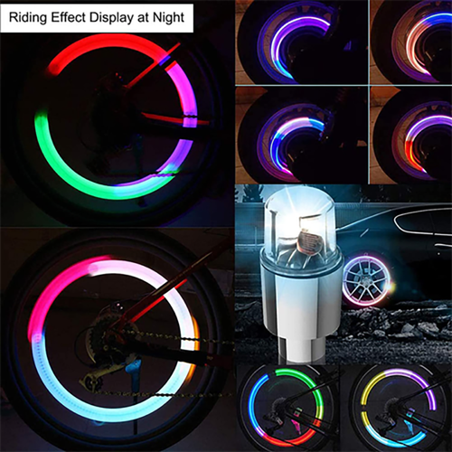 4X Car Auto Wheel Tire Tyre Air Valve Stem LED Light Caps Cover Accessories US - 第 3/13 張圖片