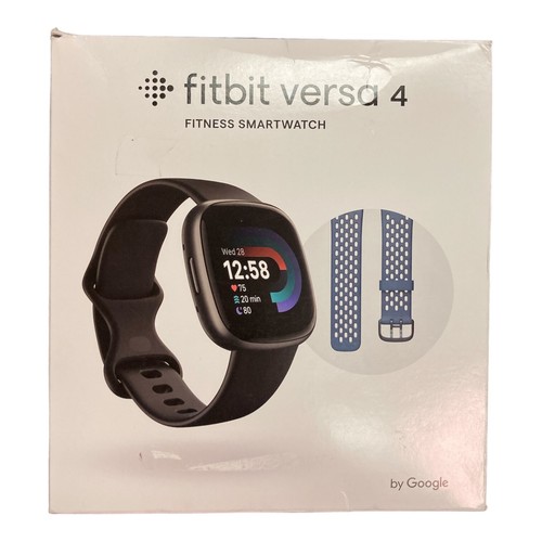 Fitbit Versa 4 Fitness Smartwatch - Graphite/Black (Open Box, Like New)