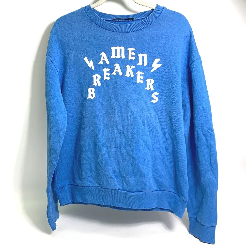 Auth LOUIS VUITTON - HMY82W Blue Yellow Men Sweatshirt