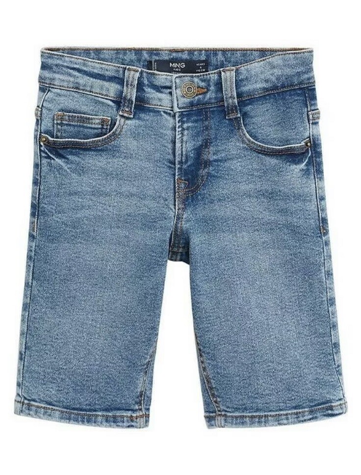 Mango Kids Boys Straight Light Blue Denim Shorts Size Age 5 Years 110cm Height