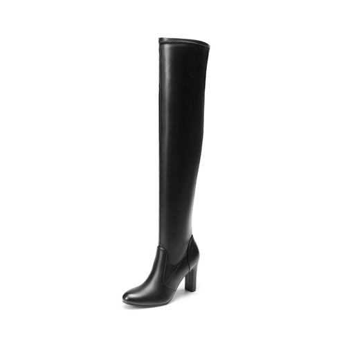 Women Over The Knee Boots Thigh High 3.35in Block Heel Fall Winter Long Boots - Afbeelding 15 van 20