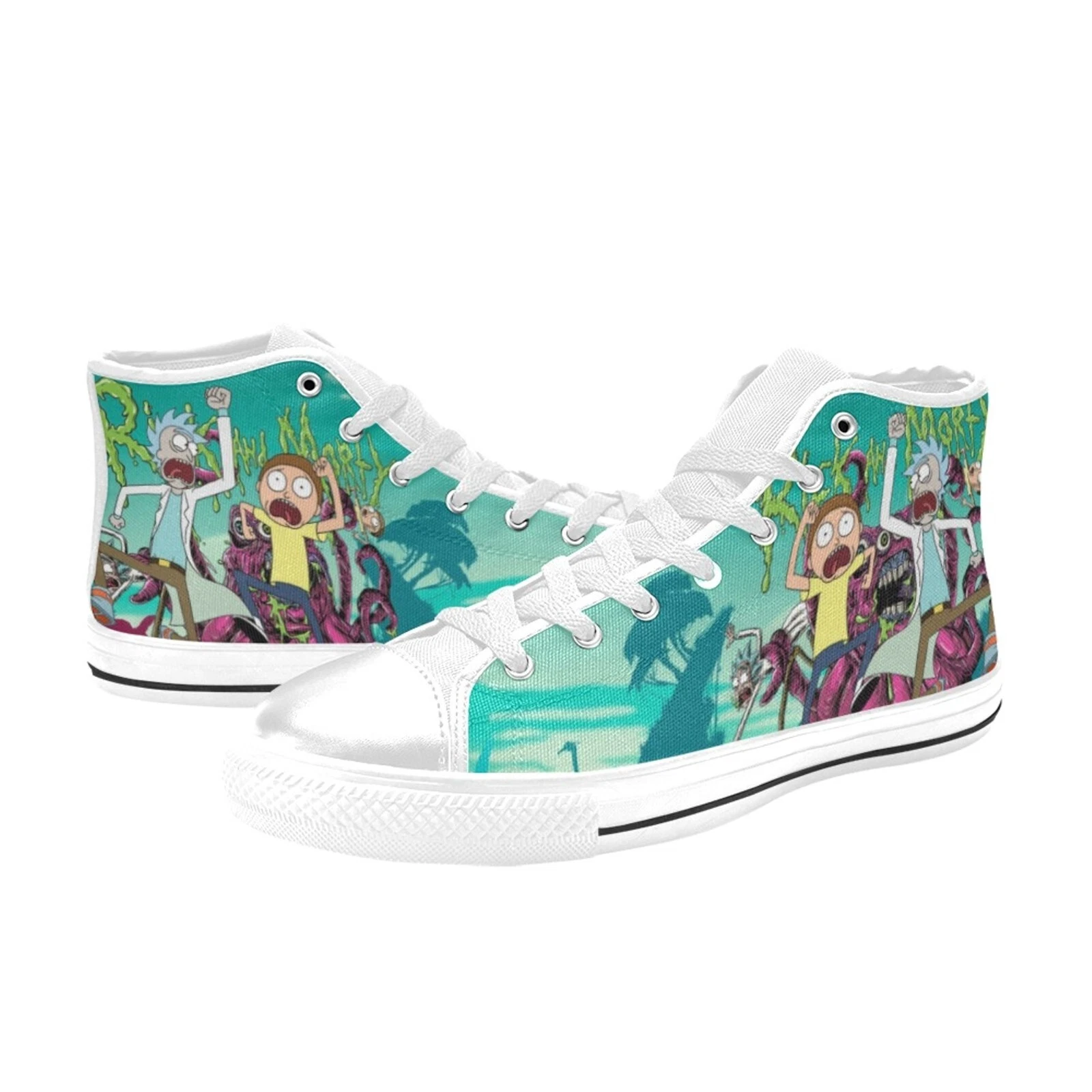 Rick And Rick and Rickandmorty Sneakers High Tops Shoes Canvas