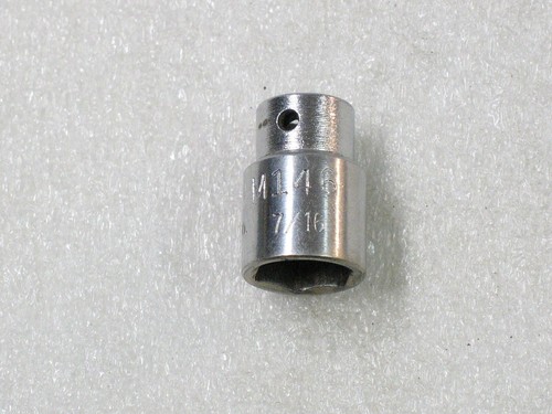 MAC Sabina Tools 7/16" Shallow 1/4" Drive 6 Pt Chrome Socket M146 - Picture 2 of 4