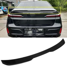  Black ABS Rear Trunk Spoiler Boot Lip Wing For 2023 BMW 7 Series G70 M Tech  N
