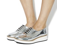 Womens Office Silver Synthetic Formal Shoes Uk Size 8 Ex Display Womens Office Silver Synthetic Formal Shoes Uk Size 8 Ex Display