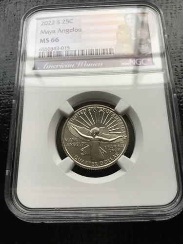 2022 S 25c Maya Angelou American Women Quarter NGC MS66