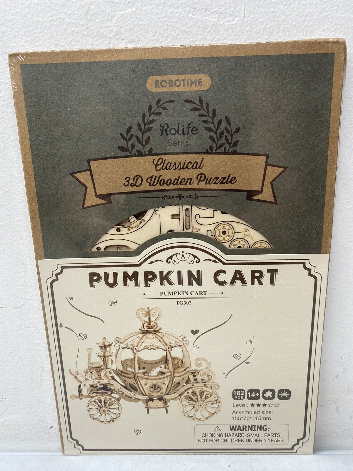 Atlanta Mall NEW ROBOTIME Free Shipping New Rolife Series Puzzle Wooden Cart Pumpkin
