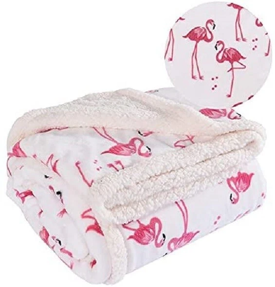 Manta de felpa súper suave polar Sherpa franela sofá cama 60" x 80" Foto 4 de 4