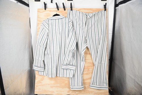 Christian Dior Monsieur NWT! Pajama Set Shirt & Pants Mens XL Striped Nightwear - Picture 13 of 13