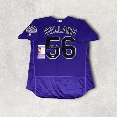 GREG HOLLAND COLORADO ROCKIES SIGNED / AUTOGRAPHED JERSEY JSA COA NICE!