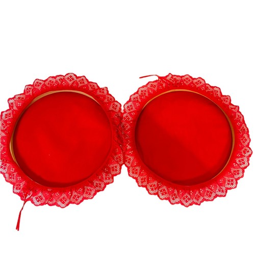 Appendiabiti da Parete Natalizio Angelo Albero Ornamenti Pannelli in Pizzo Elasticizzato Set di Tre - Foto 2 di 10