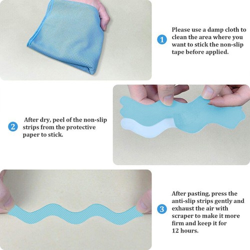 25x Anti Slip Bath Tape Grip Non Slip Shower Strips Pad Stickers Floor Safety* - Picture 4 of 11