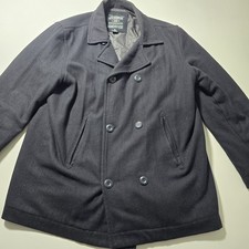 Steve Barry's The Wooly Mammoth Coat Size XL Wool Blend Black
