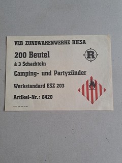 1 Kistenetikett DDR 1)