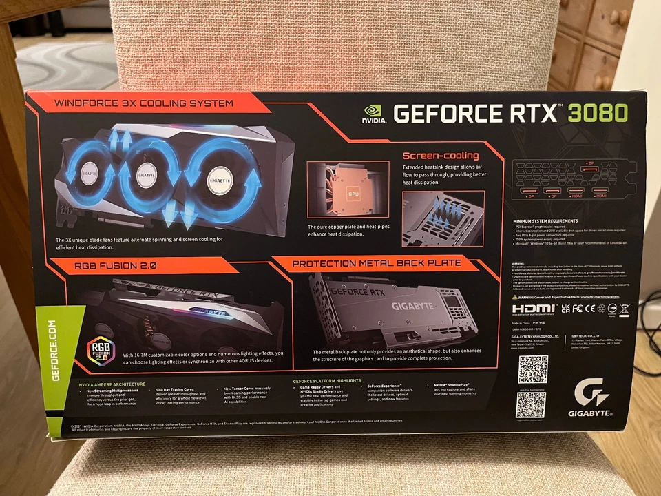 Gigabyte NVIDIA GeForce RTX 3080 12GB GAMING OC Graphics Card - Image 2 of 4
