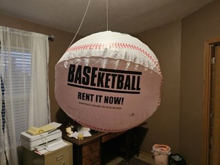 RARE BASEketball Video Store Hanging Vinyl Promo Ball Trey Parker & Matt Stone