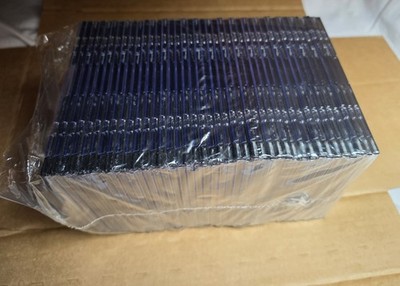 CD Jewel Case leer, für CDs, Kunststoff, schwarz/transparent,  40 Stück 