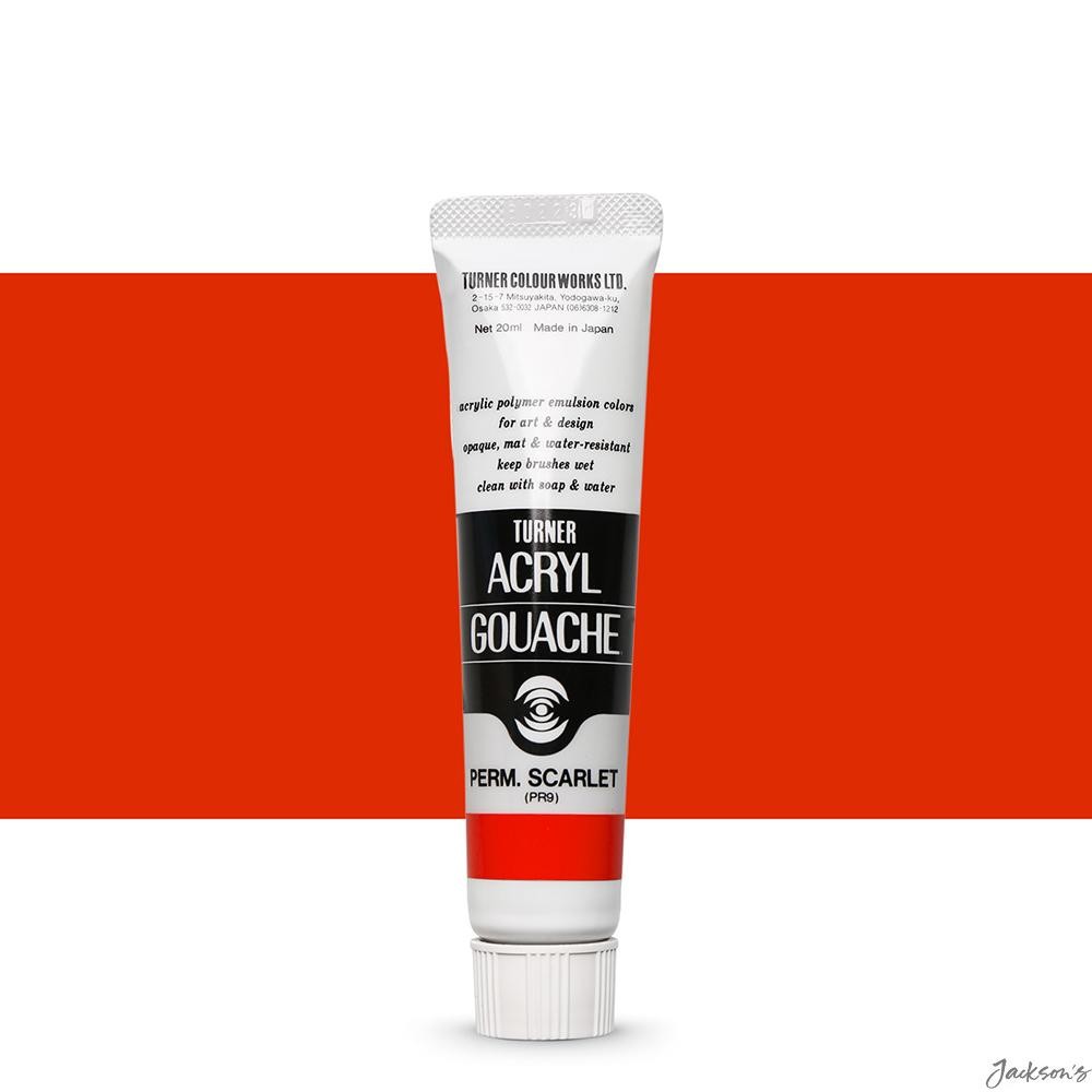 Turner Acryl Gouache Paint Acrylic 20ml Permanent Scarlet 20 For Artists