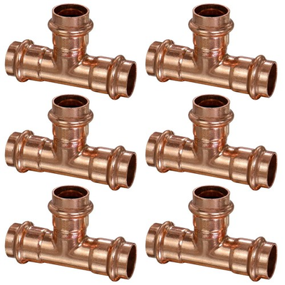 #ad Copper Press Fittings Tee 3 4quot; Fitting Zero Lead $43.93
