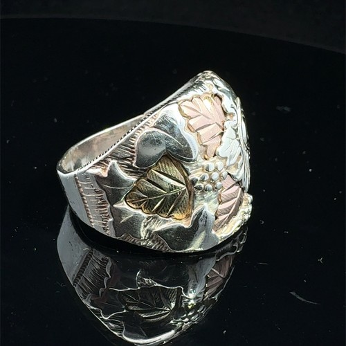 Vintage Coleman Co. 925 Sterling Silber Blackhills Gold Ring Gr:10 (WCP029382) - Bild 2 von 7