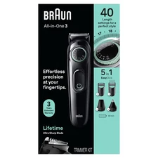 Braun Series 3 3450 5-in-1 Men's Electric Grooming Kit with Beard Hair Trimmer