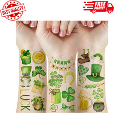 76 PCS St. Patrick's Day Temporary Tattoos - Shamrock Hat Stickers for All Ages