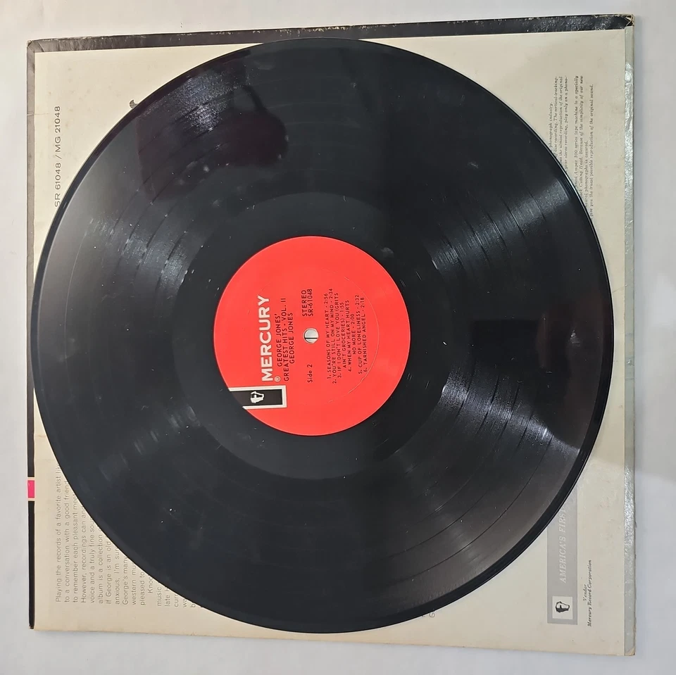George Jones Greatest Hits 1965 Vinyl LP MERCURY SR61048 / MG 21048 Stereo 1965 - Image 4 of 4