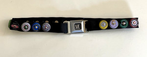 Little Earth Bottle Cap Belt Seatbelt Buckle Y2K Rubber Soda Cola Adjustable
