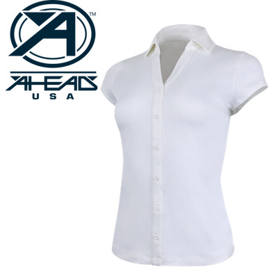 AHEAD Womens HEX Recycled Cap Sleeve Polo
